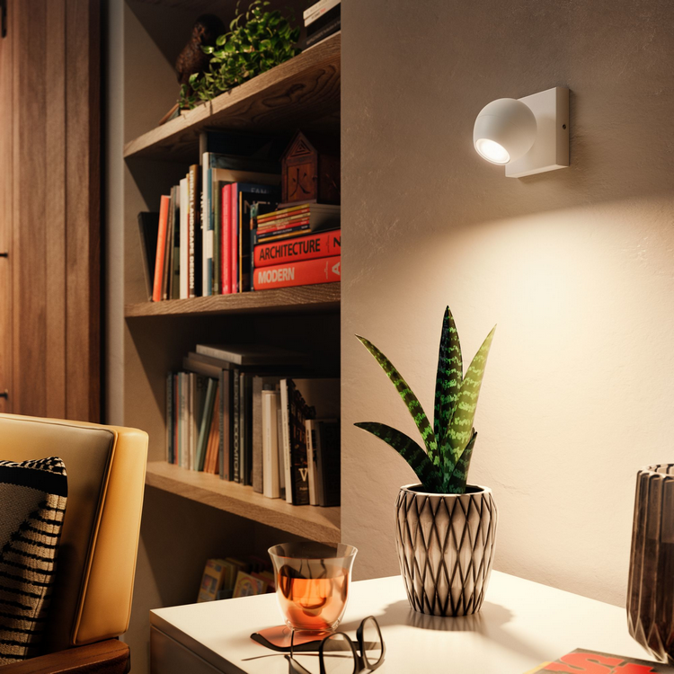 Foco - Philips Hue Buckram Single, 1 Foco, Inteligente, Interior, LED, Luz blanca y color, Domótica, Blanco