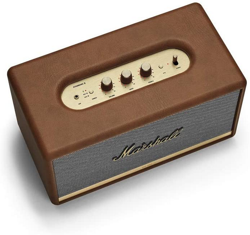 Altavoz inalámbrico - Marshall Stanmore II, 36 W, Bluetooth 5.0, aptX, Multi-host, App, Marrón