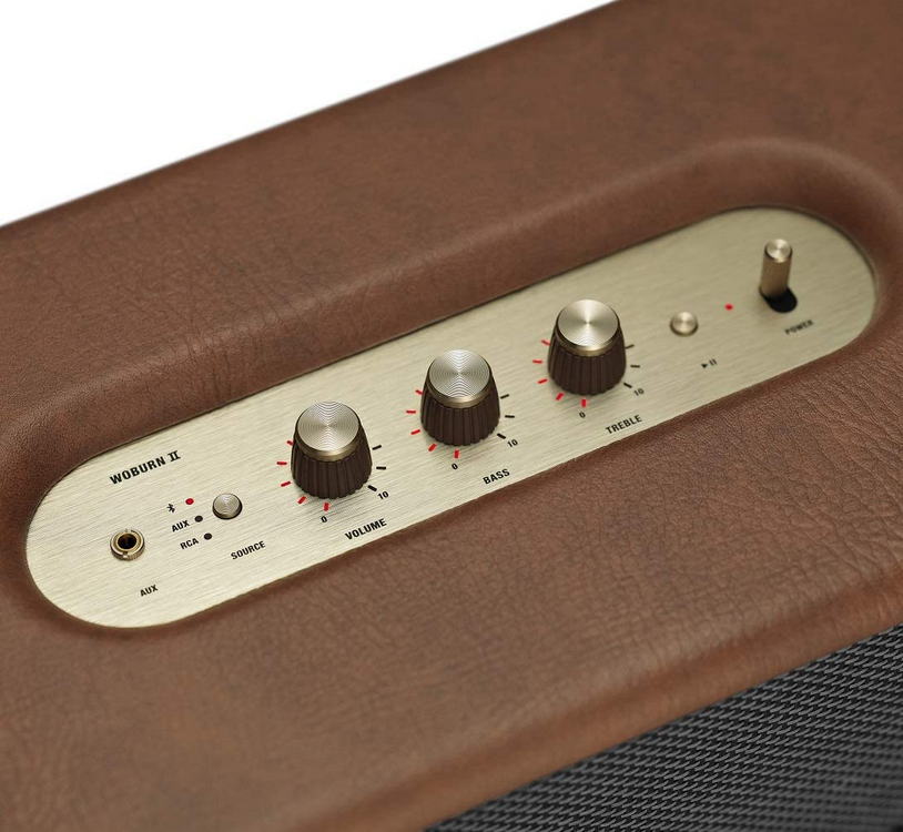 Altavoz inalámbrico - Marshall Woburn II, 110 W, Bluetooth 5.0, aptX, Multi-host, App, Marrón