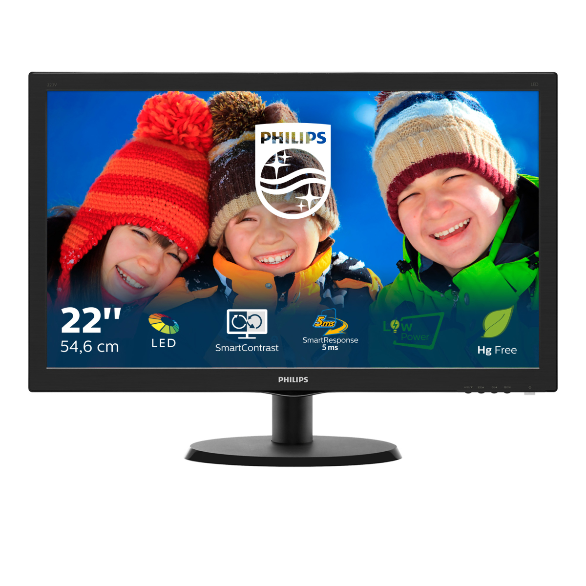 PHILIPS 223V5LSB/01 21.5 inç 5ms DVI-D- VGA LCD Monitör