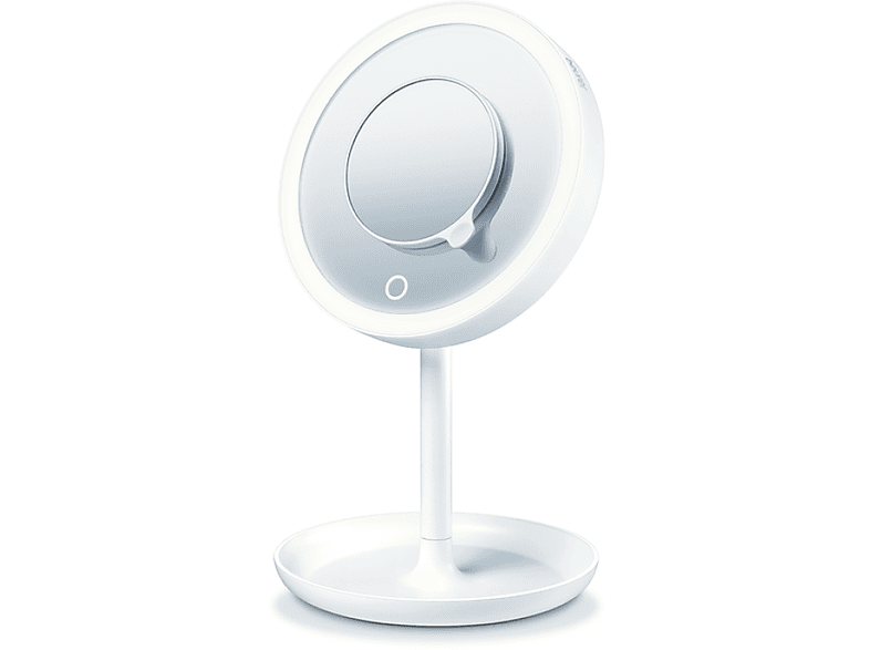 Espejo lumínico - Beurer BS 45, 5 intensidades, Luz LED, Sensor táctil, magnético, Blanco