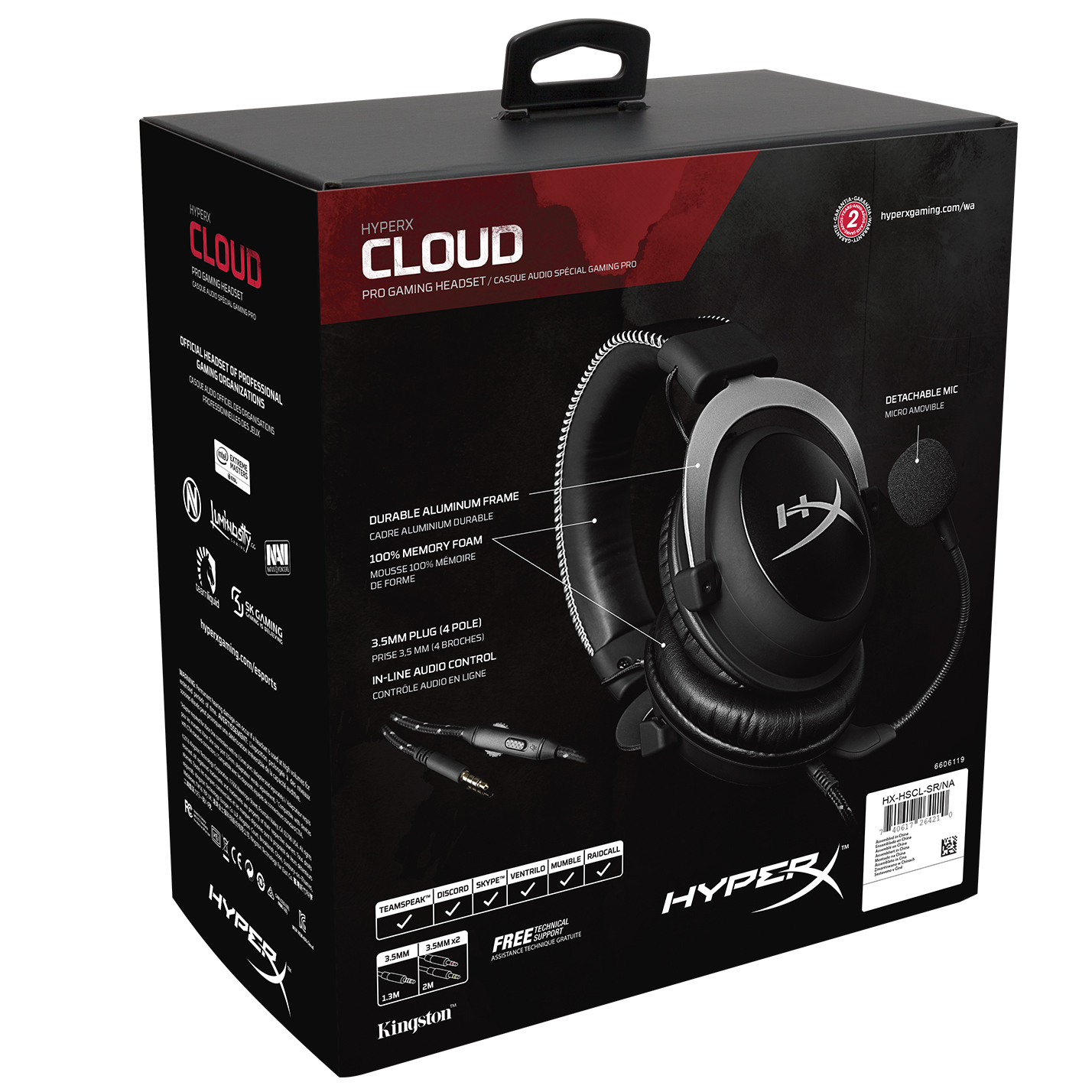 HYPERX Cloud Gaming Kablolu Kulak Üstü Kulaklık HX-HSCL-SR/NA Silver