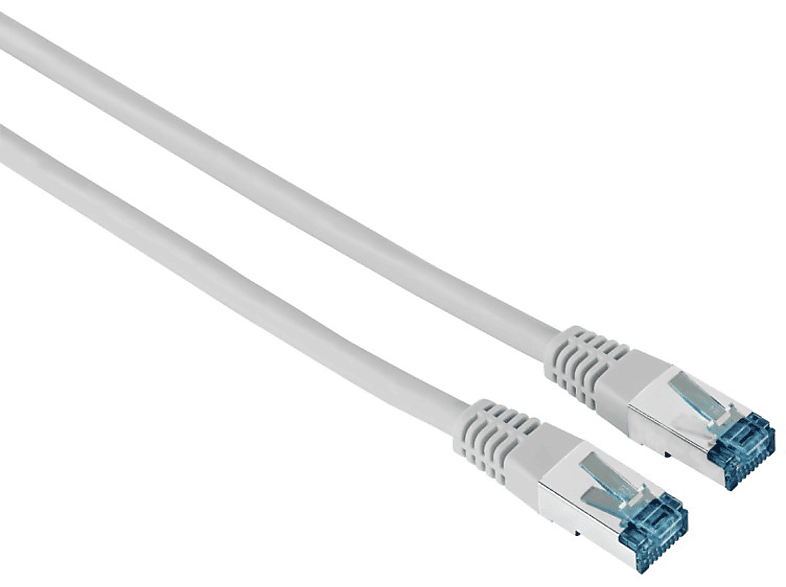 Cable de red - Hama 00200925, 10 m, 1 GBit/s, F/UTP, CAT 6, Enchufe RJ45, Gris