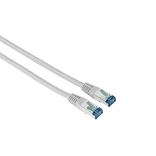 Cable de red - Hama 00200925, 10 m, 1 GBit/s, F/UTP, CAT 6, Enchufe RJ45, Gris