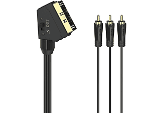 Cable | 00205156, Scart, RCA, 1.5 m, oro, Negro