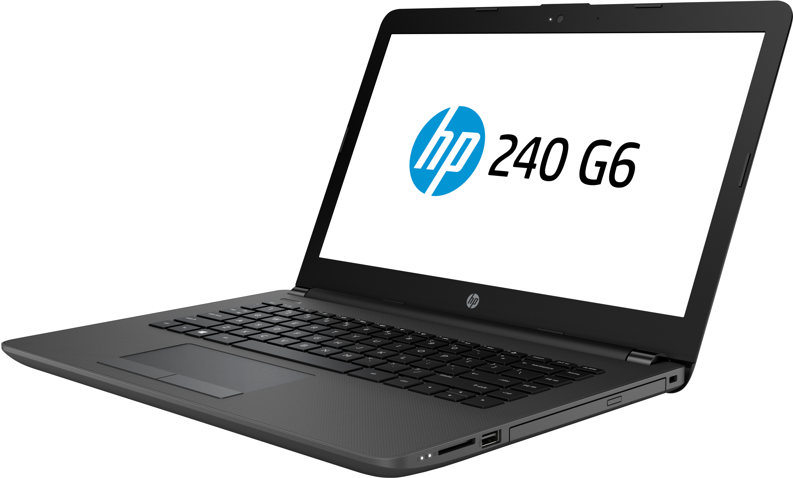 Portátil - HP 240 G6, 14", Intel® Core™ i3-7020U, 8 GB de RAM, 256 GB SSD, Negro