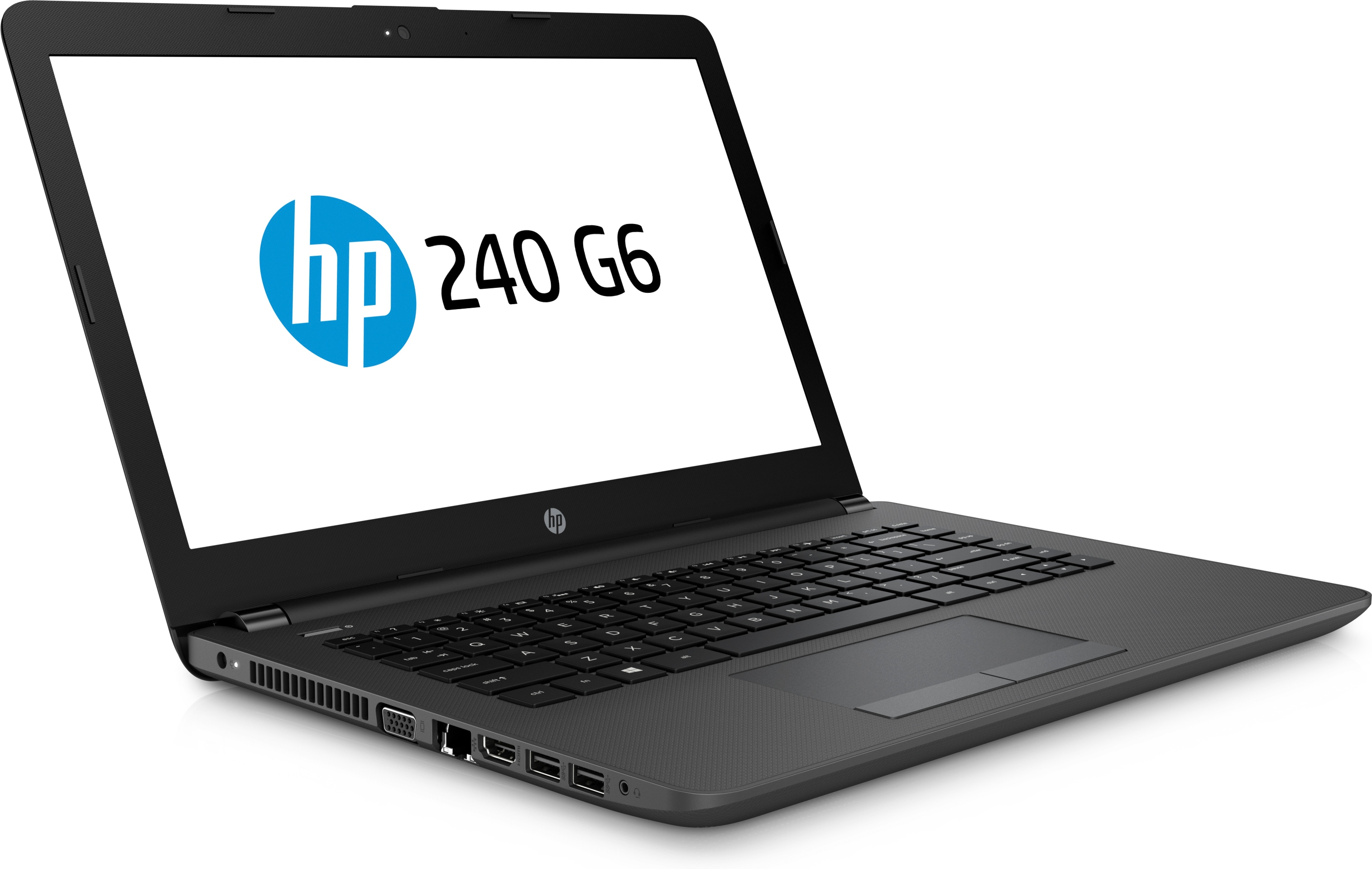 Portátil - HP 240 G6, 14", Intel® Core™ i3-7020U, 8 GB de RAM, 256 GB SSD, Negro