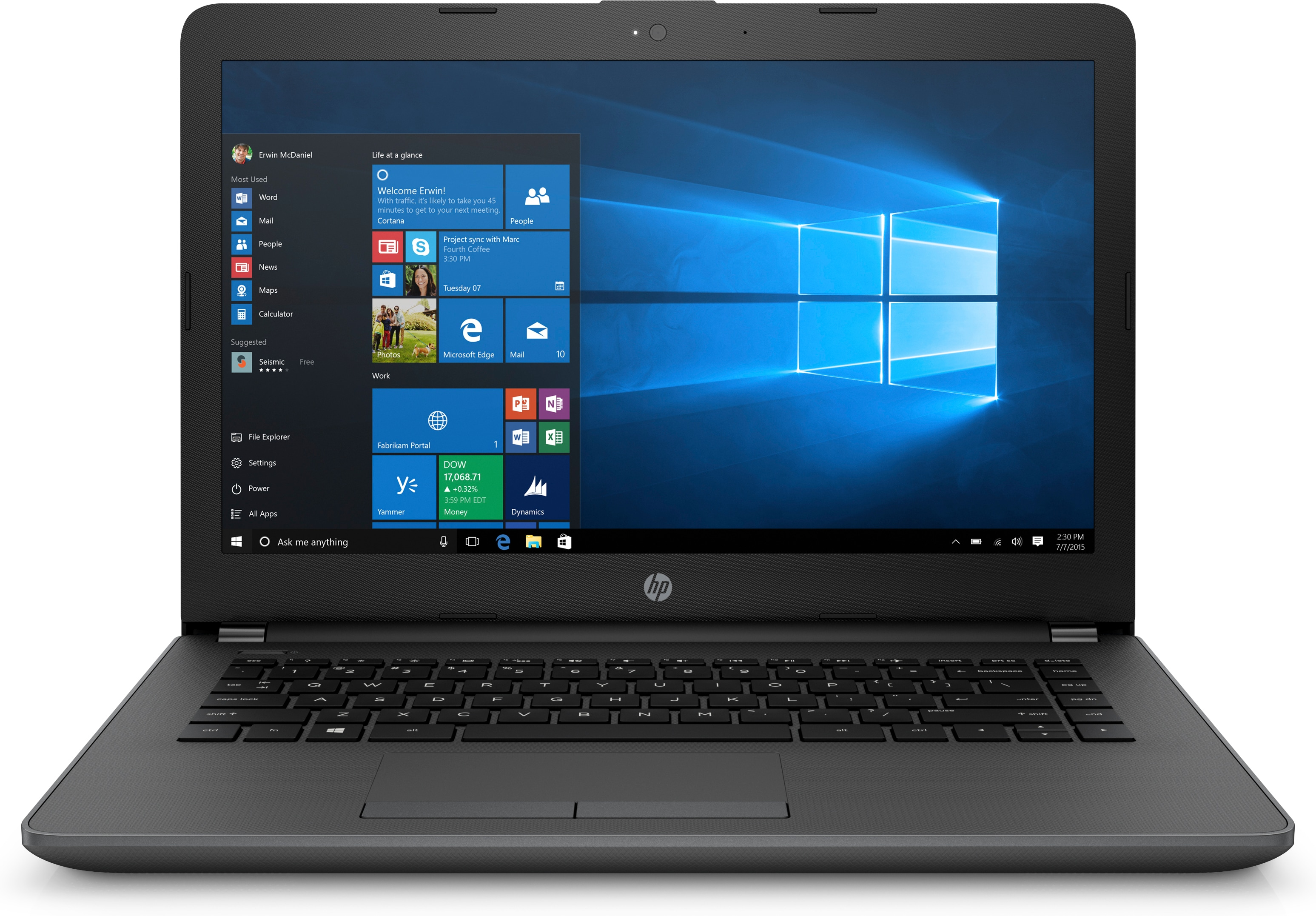 Portátil - HP 240 G6, 14", Intel® Core™ i3-7020U, 8 GB de RAM, 256 GB SSD, Negro
