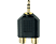INAKUSTIK 81381 - Klinkenadapter (Schwarz/Gold)