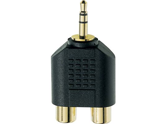 INAKUSTIK/MONITOR 81381 - Adaptateur Jack (Noir/Or)