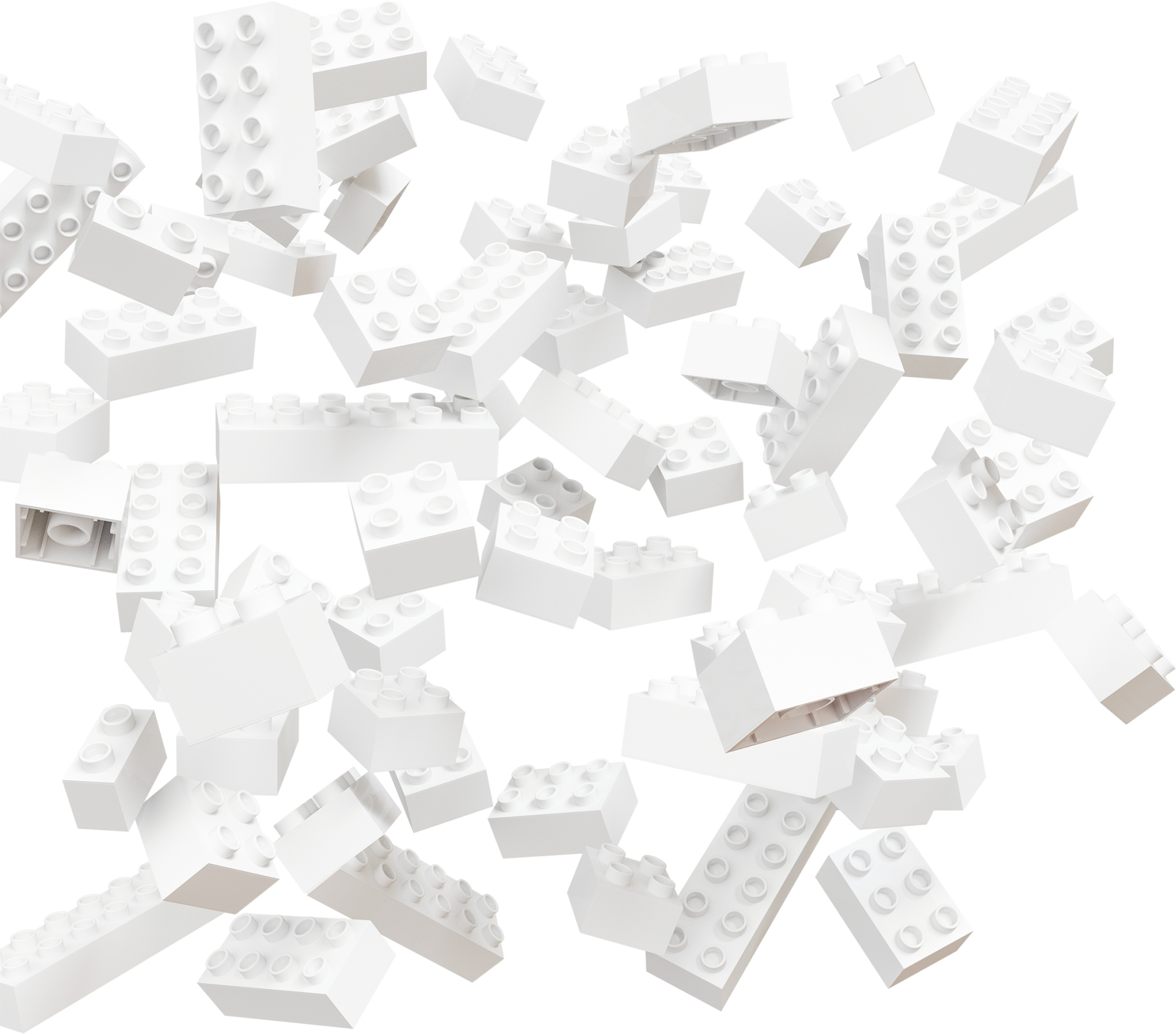 HUBELINO Ensemble de pièces de construction (60 pièces) - Blocs de construction (Blanc)
