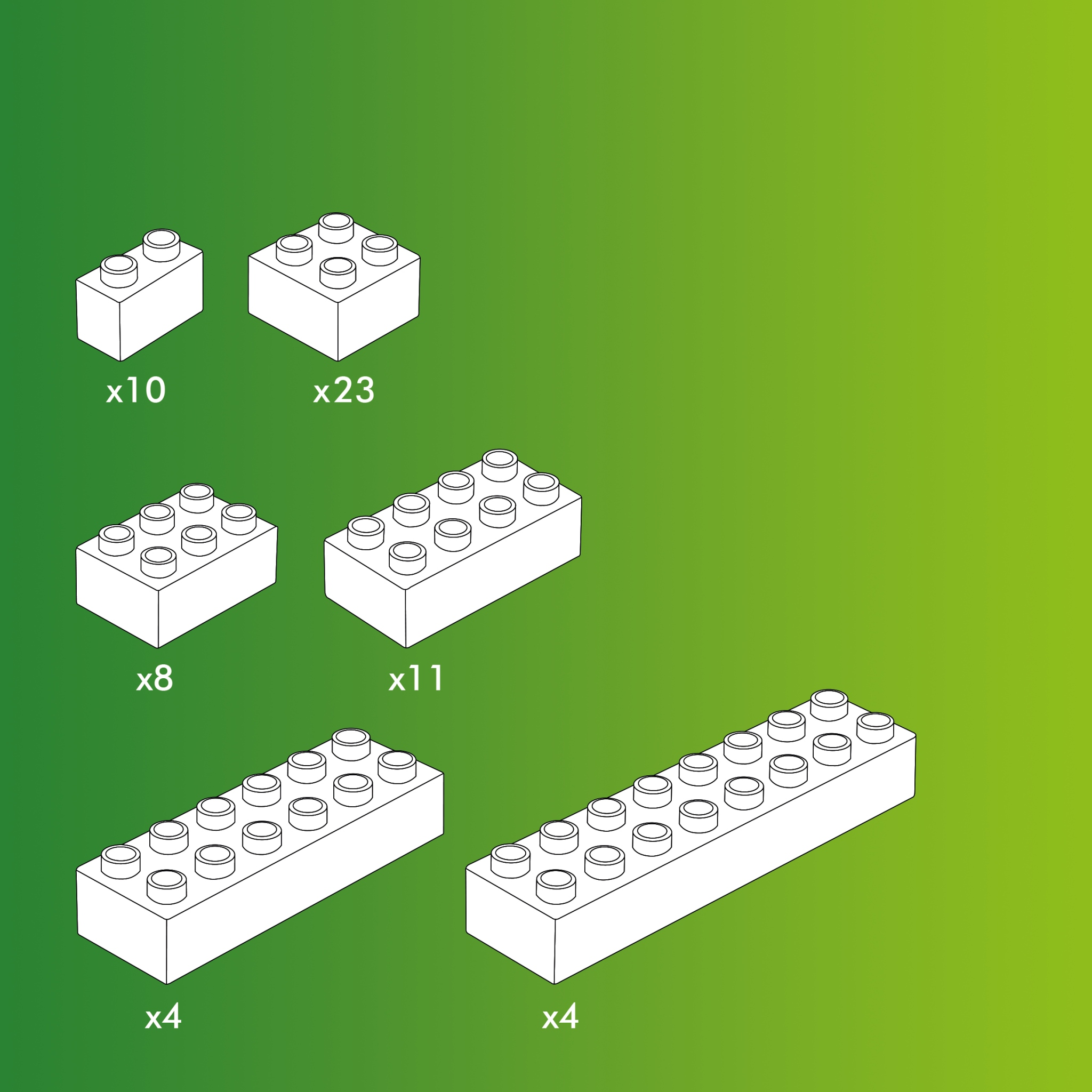 HUBELINO Ensemble de pièces de construction (60 pièces) - Blocs de construction (Blanc)