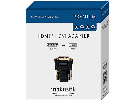 INAKUSTIK 83241 - Adattatore HDMI-DVI (Nero)