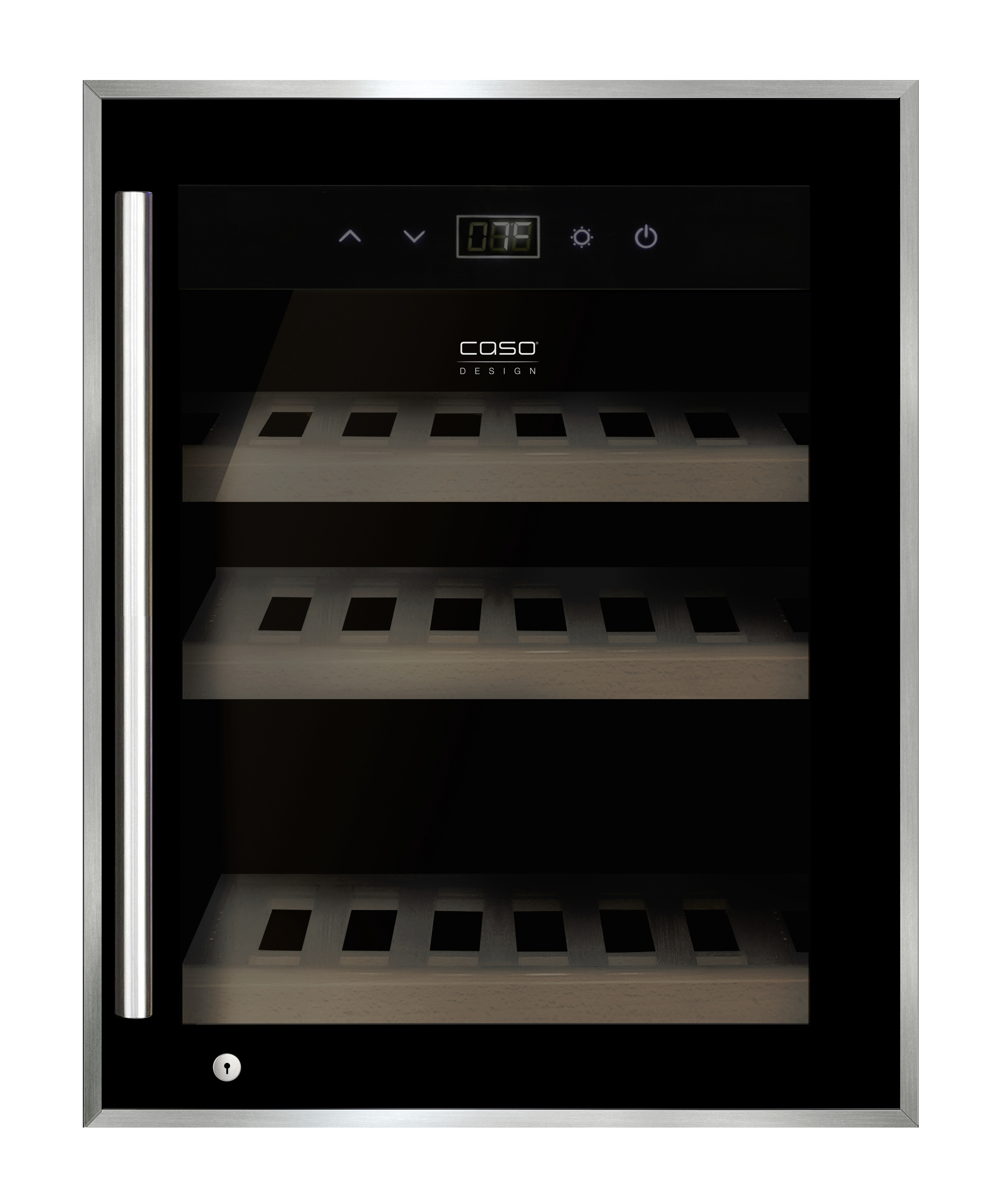 CASO 624 WINE SAFE 12 BLACK Weintemperierschrank (38 l, 130 kWh, EEK: G, Schwarz, Anzahl Flaschen: 12)