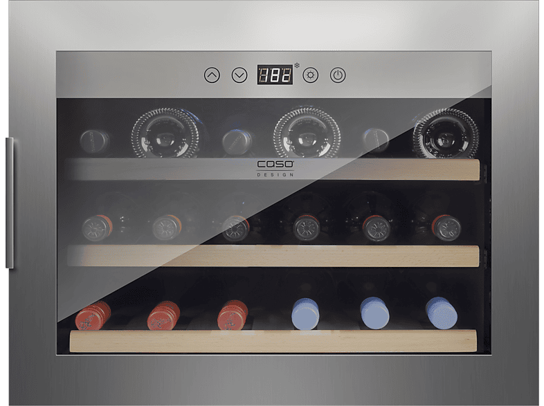 Caso 629 wine Safe 18 EB INOX Einbau Weinkühler (60 l, 127,75 kWh, EEK: G, Silber, Anzahl Flaschen: 18)