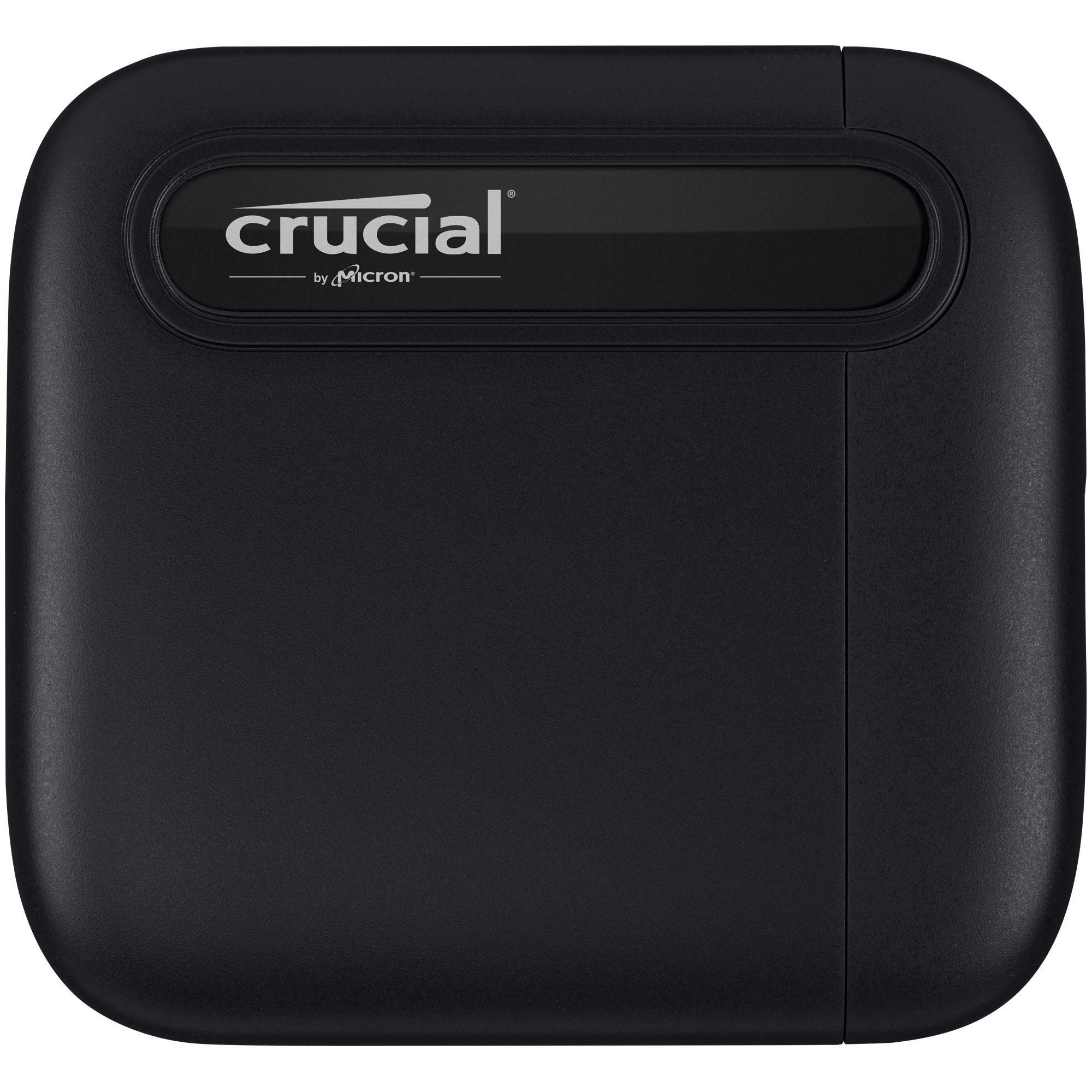 CRUCIAL X6 USB 3.1 Gen 2 Typ-C (10 GB/s) Festplatte, 1 TB SSD, extern, Schwarz