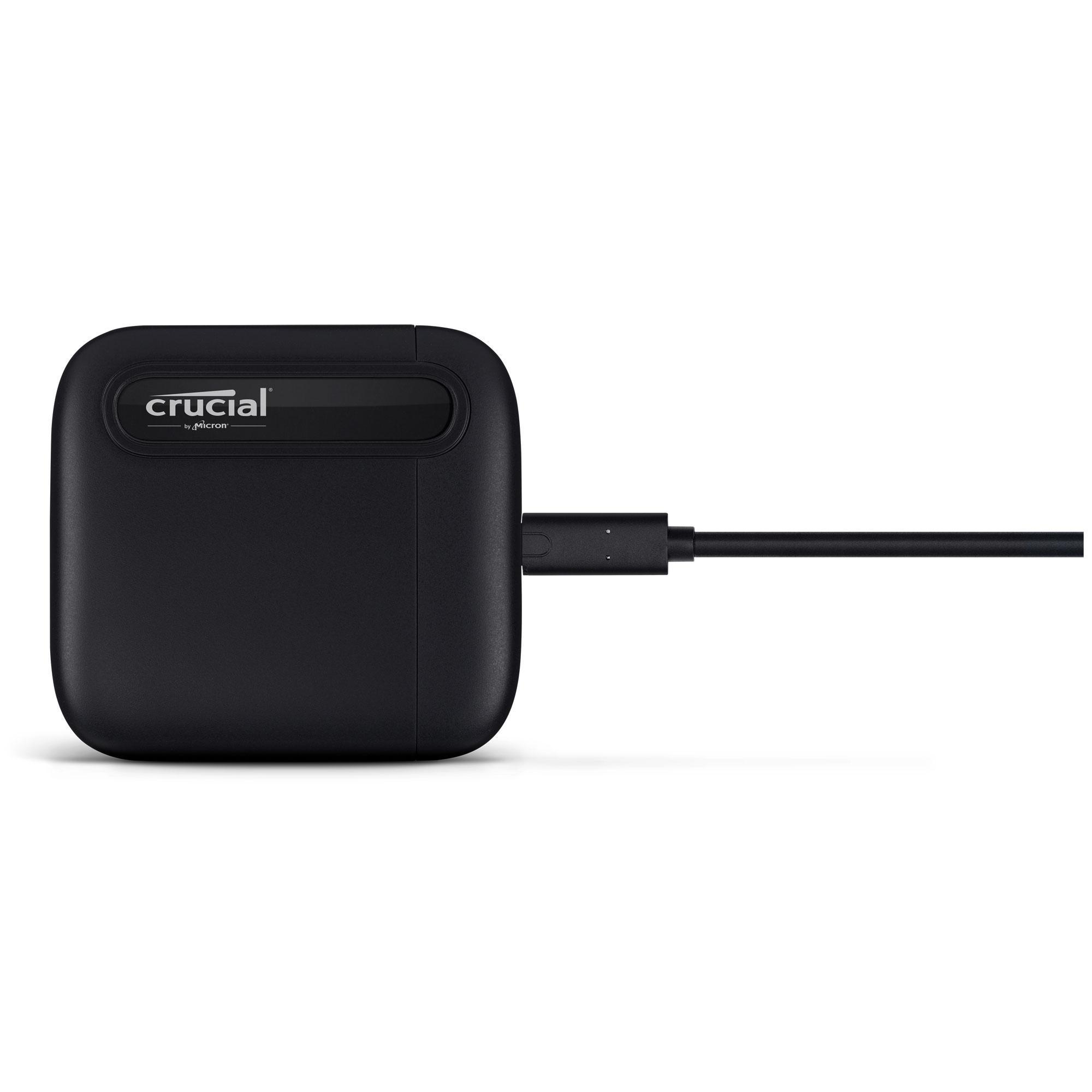 CRUCIAL X6 USB 3.1 Gen 2 Typ-C (10 GB/s) Festplatte, 4 TB SSD, extern, Schwarz