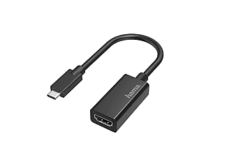 Estrella lantano rueda Adaptador | Hama 00200315, De USB-C a HDMI, Negro