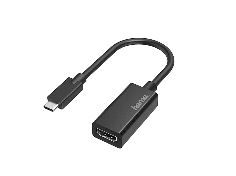 Adaptador  Hama 00200318, De conector USB-C a enchufe Jack 3.5 mm, Negro