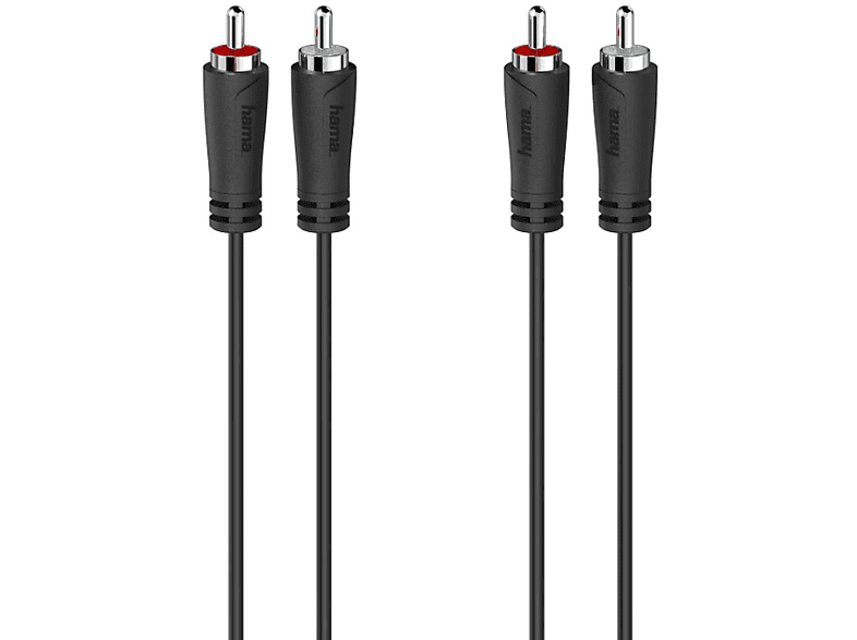 Cable RCA Hama De conector RCA a conector RCA, 3 m, Negro