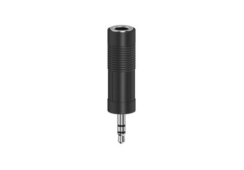 Adaptador  Hama 00205196, De Jack 3.5 mm conector a Jack 6.3 mm enchufe,  Negro