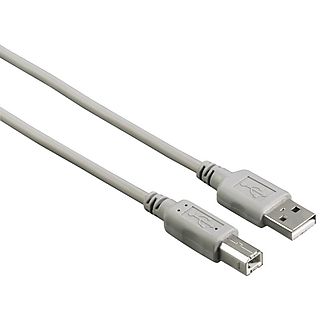 Cable USB - Hama 00200900, 1.5 m, De USB-A a USB-B, USB 2.0, 480 MBit/s, Negro