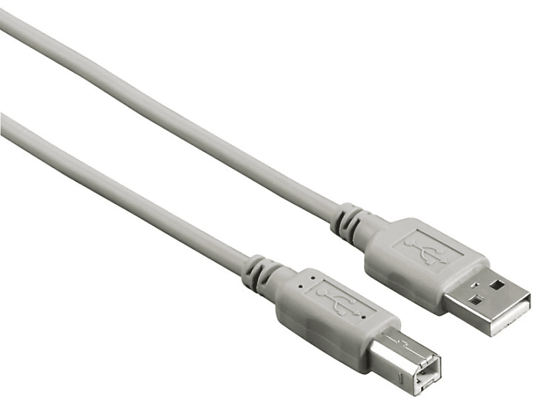 Cable USB  Hama 00200901, 3 m, De USB-A a USB-B, USB 2.0, 480 MBit/s, Negro