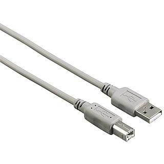 Cable USB - Hama 00200901, 3 m, De USB-A a USB-B, USB 2.0, 480 MBit/s, Negro