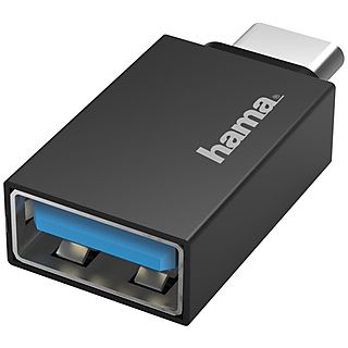 Adaptador USB - Hama 00200311, USB-C, USB-A, USB 3.2, 5000 Mbit/s, Negro
