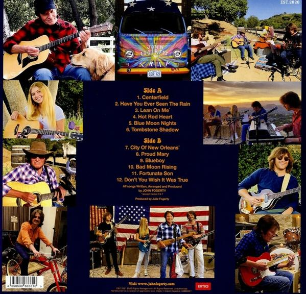 Egy zenei album borítója több képpel. Több ember gitározik és énekel.
