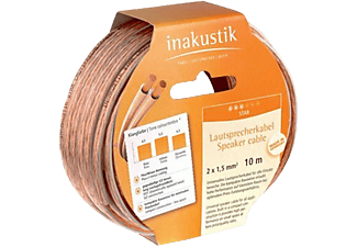 INAKUSTIK 003021010 LS 2x1.5mm2 10m - Câble haut-parleur (Transparent)