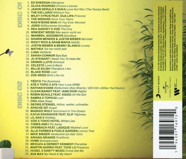CD-Cover mit Titellisten, Universal Music Group und grünem Hintergrund.
