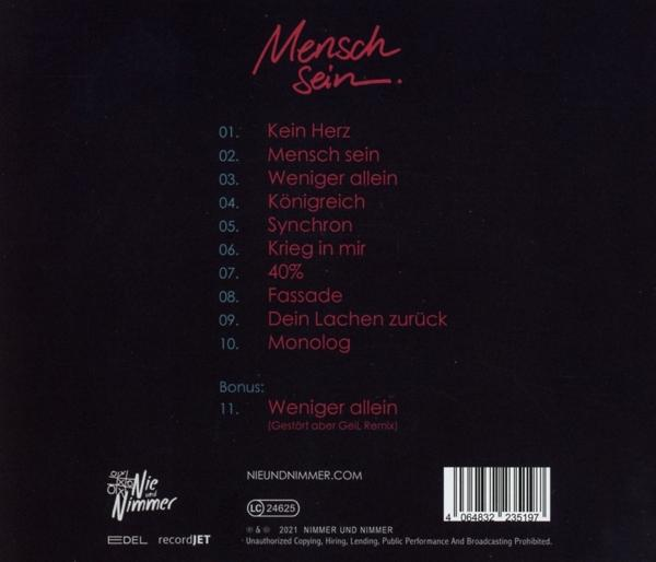 Albumcover mit deutschem Text, mit Titelliste und einem Logo.