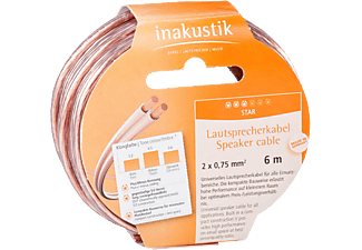 INAKUSTIK LS 2x0.75mm², 6m - Lautsprecherkabel (Transparent)
