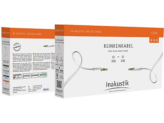 INAKUSTIK 0031010075 - Câble audio (Blanc)