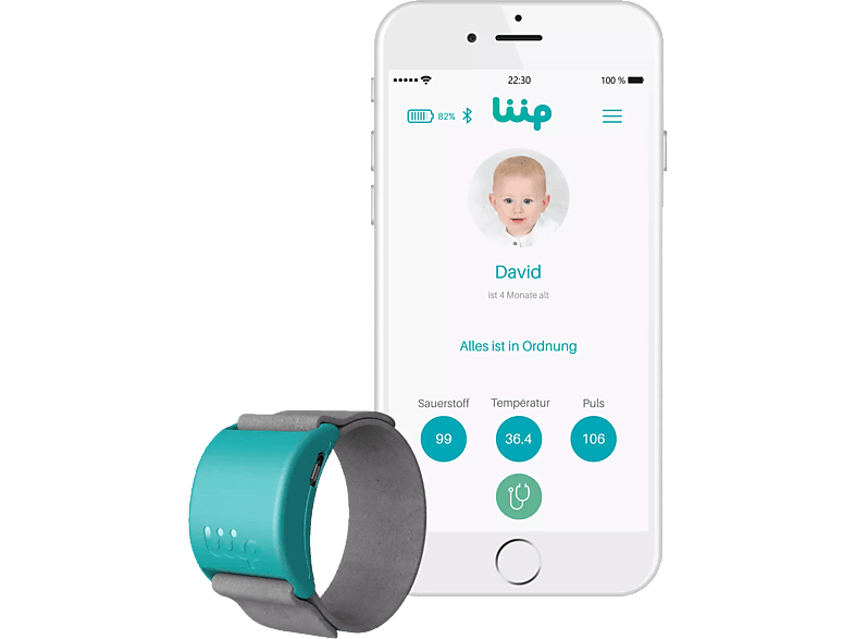 MediaMarkt, Liip Smart Monitor, Intelligente Armband, Türkis, Körperpflege & Fitness, Gesundheit, SMART MONITOR