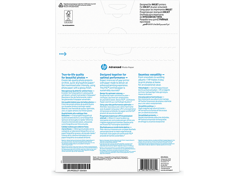 HP Fotopapier Advanced glänzend A4 (Q5456A) — Foto 2 von 5