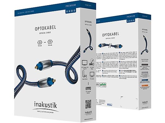 INAKUSTIK 0041210 - Câble opto (Bleu/Argent)