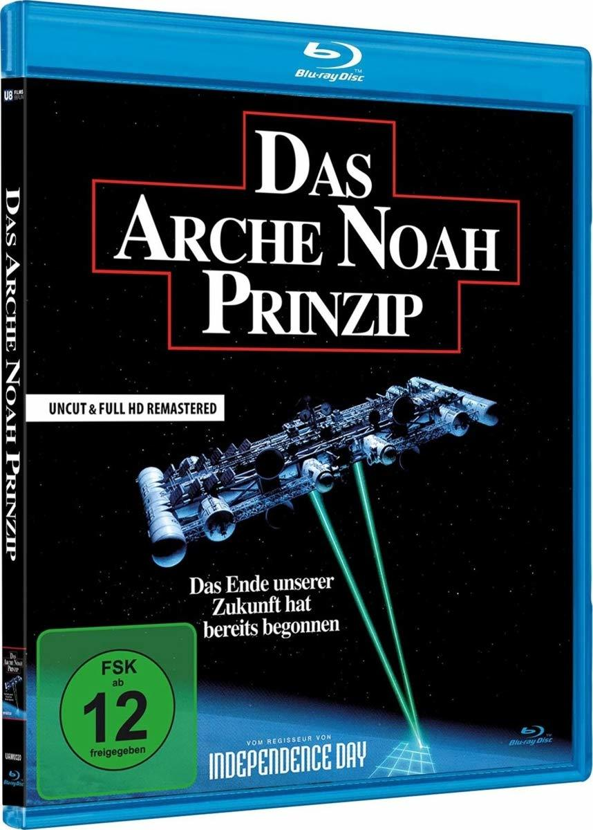 Blu-ray-Disc-Cover mit Text und einem Bild eines Raumschiffs.
