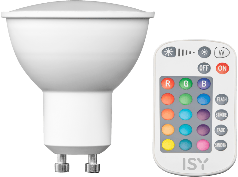 Moment herder porselein ISY LED-lamp + Afstandsbediening 16 Colors RGB GU10 (ILG-6010)