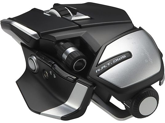 MAD CATZ R.A.T. DWS - Gaming-Maus, Kabellos, Optisch mit Leuchtdioden, 16000 dpi, Schwarz/Silber