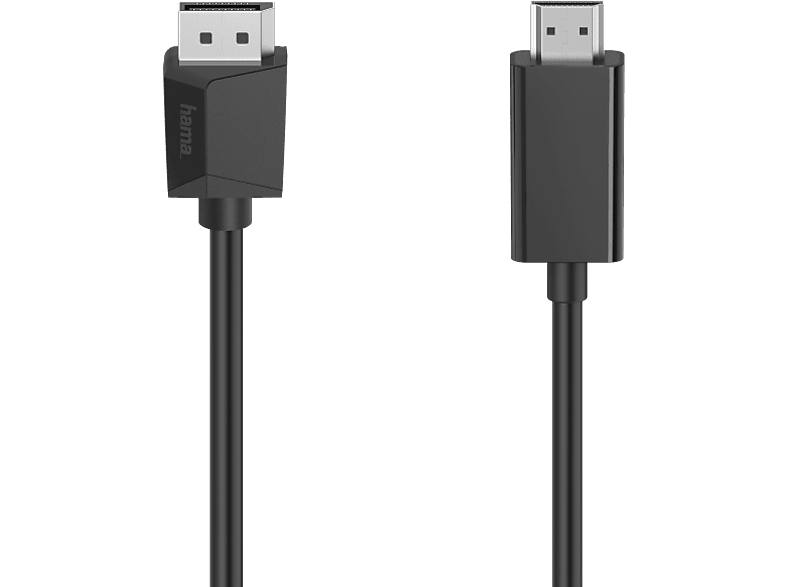 Adaptador - Hama 00200712, De conector DisplayPort a HDMI, 1.5 m, Negro