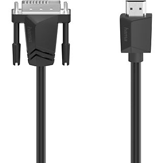 Adaptador - Hama 00200715, De conector HDMI a conector DVI-D, Hasta 4K UHD, 1.8 m, Negro