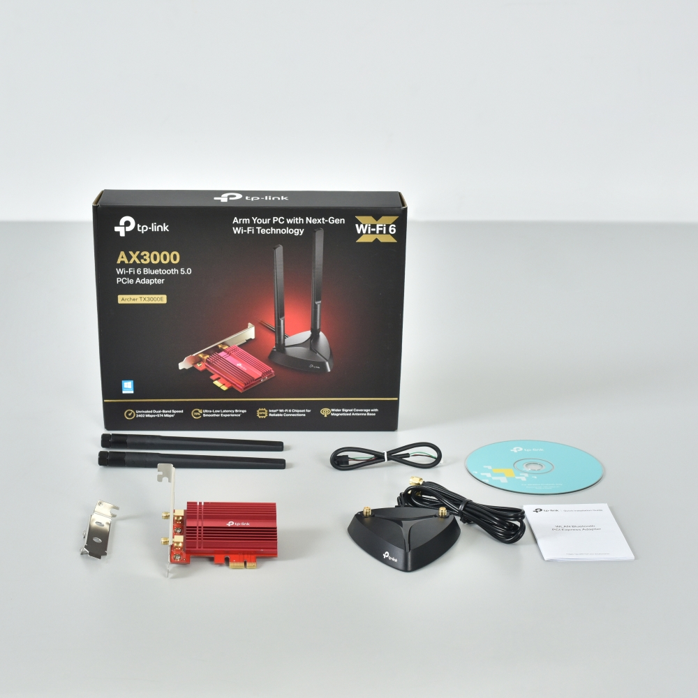 TP-LINK Archer TX3000E | Wi-Fi 6 & Bluetooth 5.0 PCIe | AX3000 Mbps | Intel Chipset | WPA3 | Mıknatıslı Anten | Düşük Gecikme | Geniş Kapsama