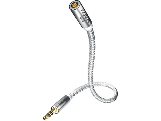 INAKUSTIK 410205 - Câble d'extension jack 3.5 mm (Argent/Blanc)