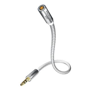 INAKUSTIK 4102075 - Câble d'extension jack 3.5 mm (Argent/Blanc)