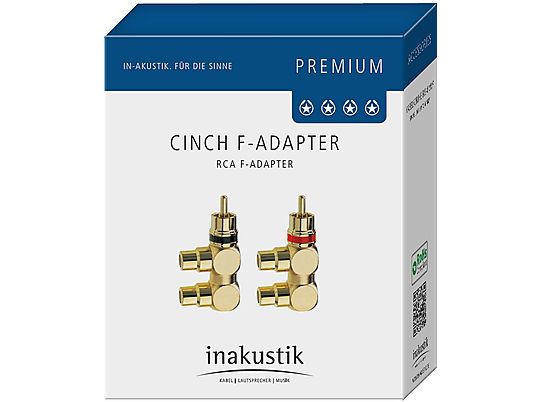 INAKUSTIK 0080421 - RCA-Adapter (Gold)