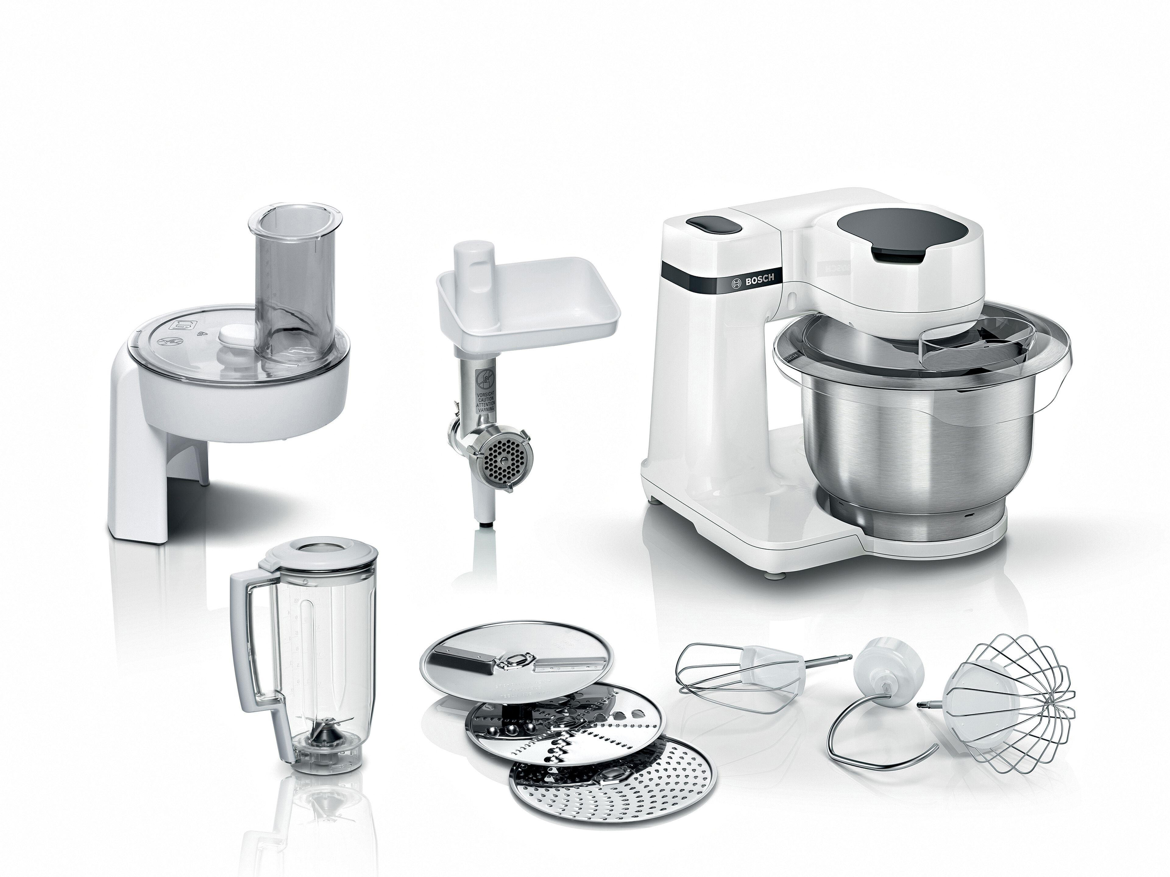 BOSCH MUMS2EW30 Küchenmaschine Weiß (Rührschüsselkapazität: 3,8 l, 700 Watt)