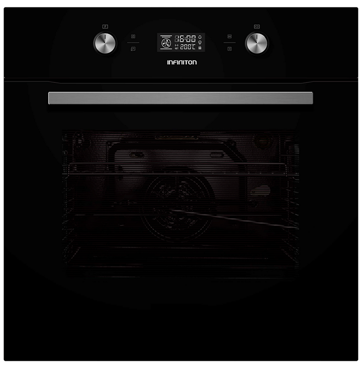 Horno - Infiniton TBPYE27, 70 l, 3200W, Encastrable, Pirolítico, 56 cm, A, Negro