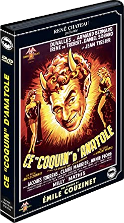 Couverture DVD d'un film. Le titre est en français, avec un homme avec des cornes.